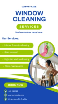 Modern & Minimal Window Cleaning Services Ad  Instagram Story template
