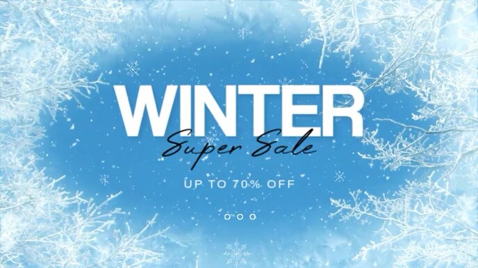 Modern & Minimal Winter Sale Digital Display (16:9) template