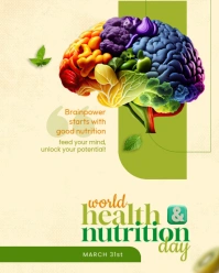 Modern & Minimal World Health And Nutrition Day  Instagram Portrait template