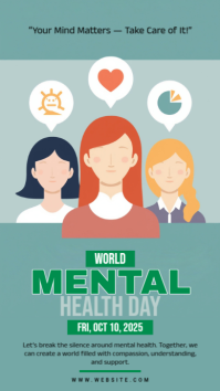 Modern & Minimal World Mental Health Day Instagram Story template