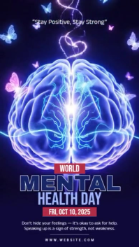 Modern & Minimal World Mental Health Day Instagram Story template