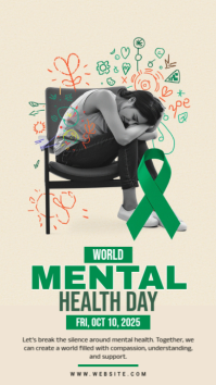 Modern & Minimal World Mental Health Day Instagram Story template