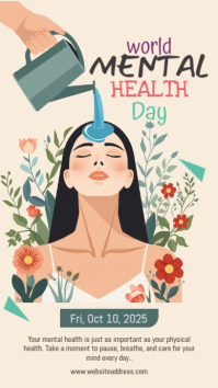 Modern & Minimal World Mental Health Day Instagram Story template