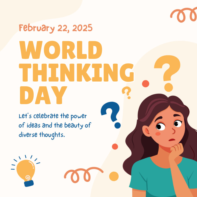 Modern & Minimal World Thinking Day  Instagram Post template