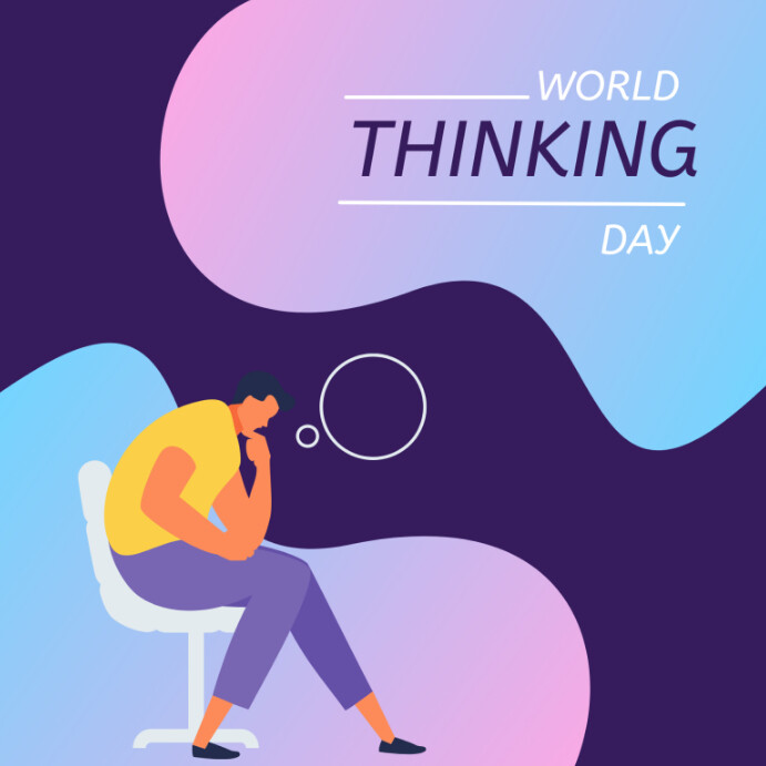 Modern & Minimal World Thinking Day  Instagram Post template
