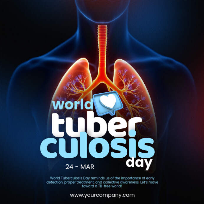 Modern & Minimal World Tuberculosis Day  Instagram Post template