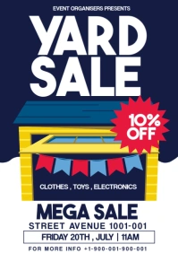 Modern & Minimal Yard Sale Flyer A3 template