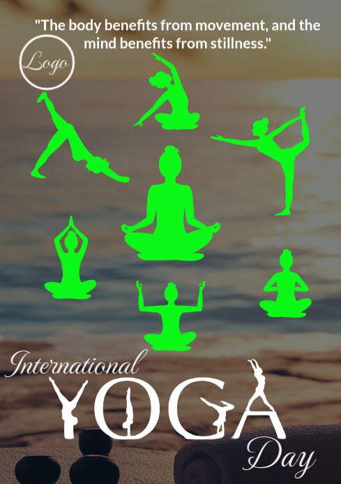 Modern & Minimal Yoga A4 template