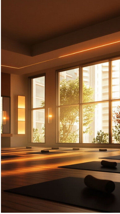 Modern & Minimal Yoga Digital Display (9:16) template