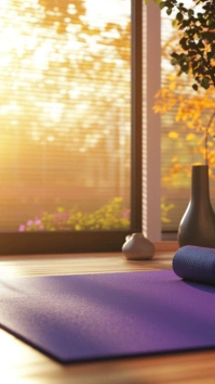 Modern & Minimal Yoga Studio  Digital Display (9:16) template