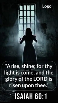 Modern & Minimal “arise Shine Scripture Video Template – Isaiah 60:1 Bible Verse Design” Digital Dis