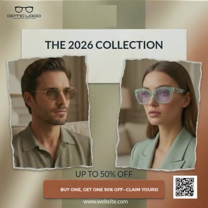 Plantilla de Modern 2026 Eyewear Collection & Optician Services ...