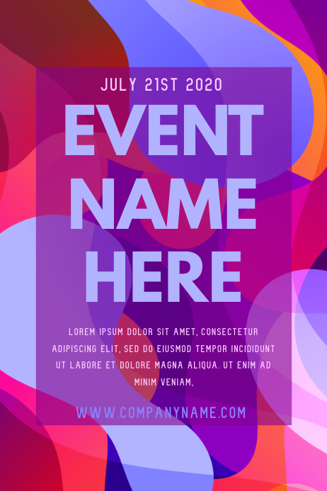 Modern Abstract Event Poster Template | PosterMyWall