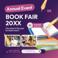 Modern Annual Book Fair Instagram Post template
