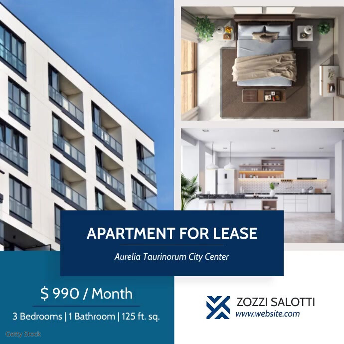 Apartment For Rent Example Posting Apartment Lease Advertisement Template | PosterMyWall