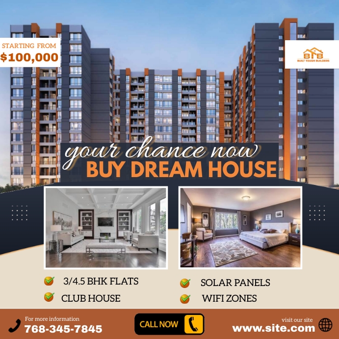 Modern apartments sale ad instagram post Template PosterMyWall