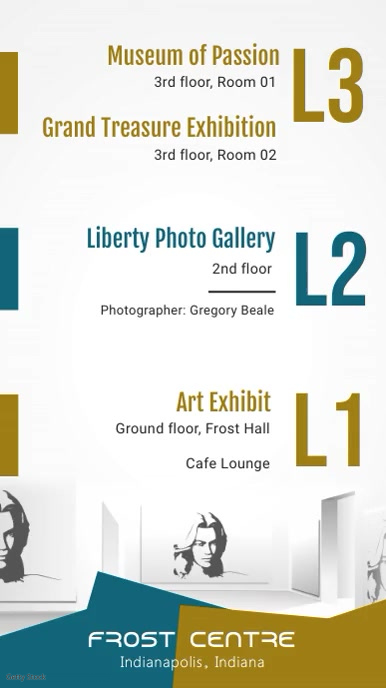 Modern Art Gallery Exhibition Digital Signage Template