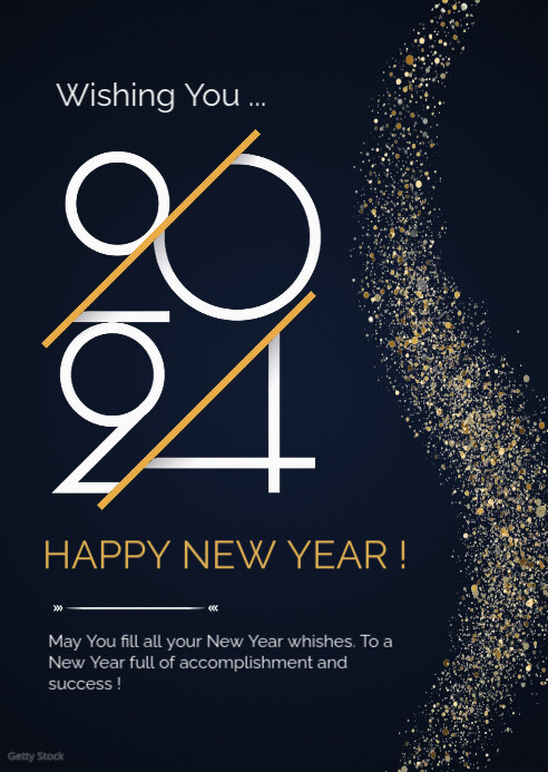 modern artistic creative happy new year postc Template | PosterMyWall