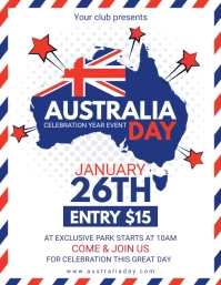 Modern Australia Day Celebration Invitation F Flyer (US Letter) template