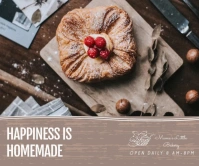 Modern Bakery Company Online Ad Rectángulo Grande template