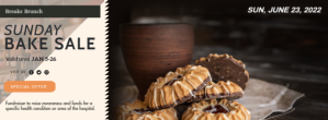 Black Bake Sale Fundraiser Facebook Cover Photo Template