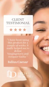 Modern Beauty Testimonial Story - Peach Aesthetic Skincare Review Instagram Story advertising template