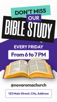 Modern Bible Study Instagram Story Template - Vibrant Youth Church Invite