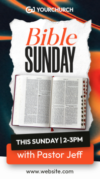 Modern Bible Sunday Church Flyer - Paper Tear Aesthetic Instagram Story Template
