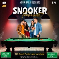 Modern Billiards Tournament Instagram Post template