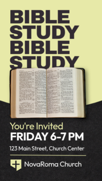 Black Bible Study Invitation Historia de Instagram Template