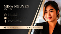 Modern Black Beige Realtor Business Card template