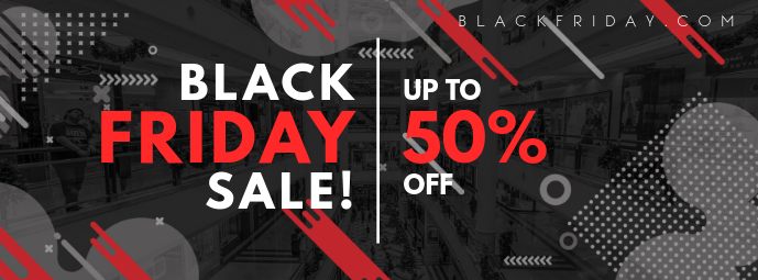 Modern Black Friday Sale Facebook Banner Template Zdjęcie w tle na Facebooka