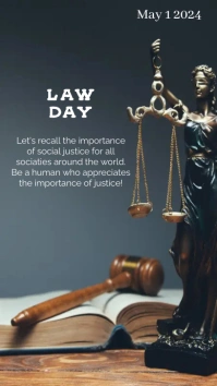 Modern Black Law Day (Instagram Story) Instagram-verhaal template