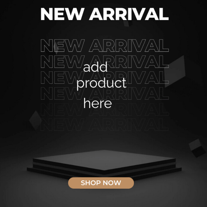 Copy of Modern Black New Arrival Product Display with Shop Now Button ...