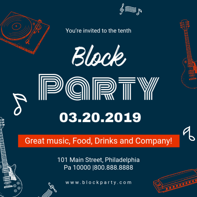 Block Party Invite Template Mryn Ism