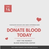 Modern Blood Donation Drive Square Video template