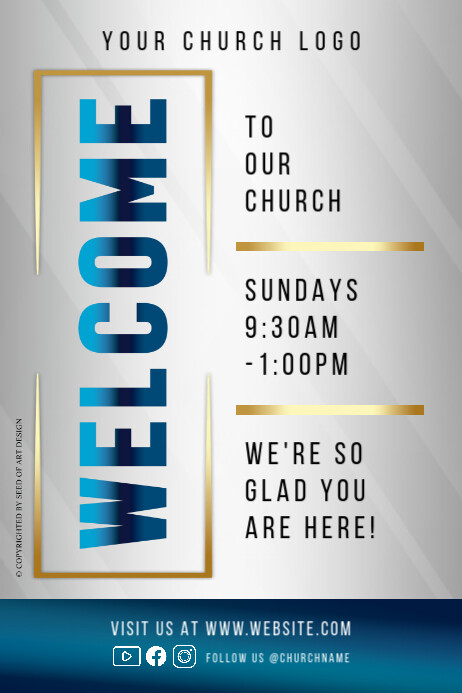 Welcome To Our Church Banner