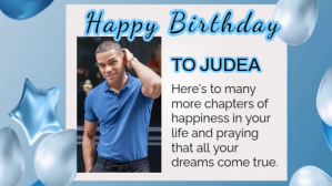 Белый Birthday Greeting Digitalt display Template