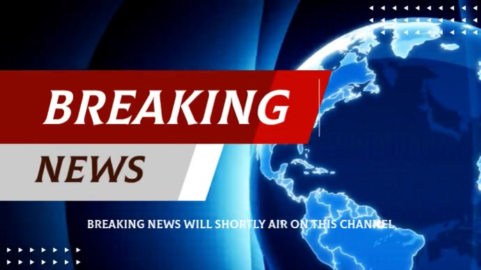 Modern blue breaking news intro animation video Template | PosterMyWall