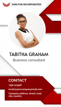 Modern business card template portrait