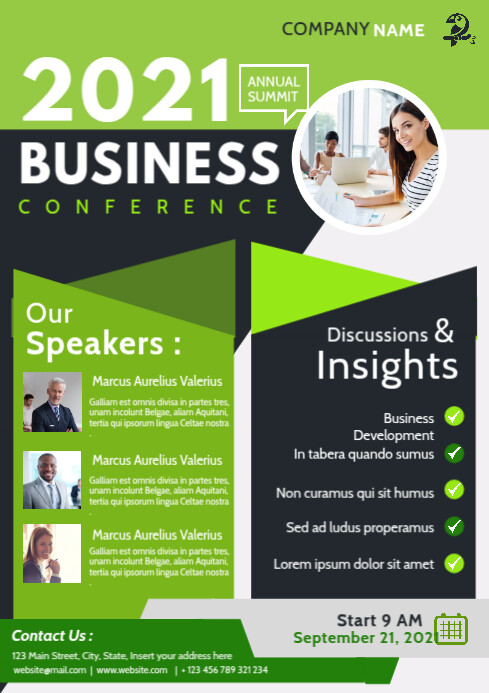 modern business conference flyer advertisemen Template | PosterMyWall