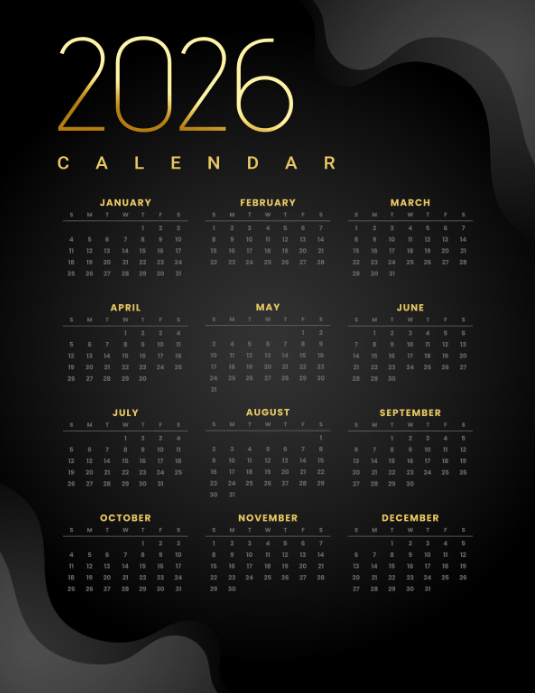 Modern calendar design Simple calendar layout Iflaya (Incwadi ye-US) template
