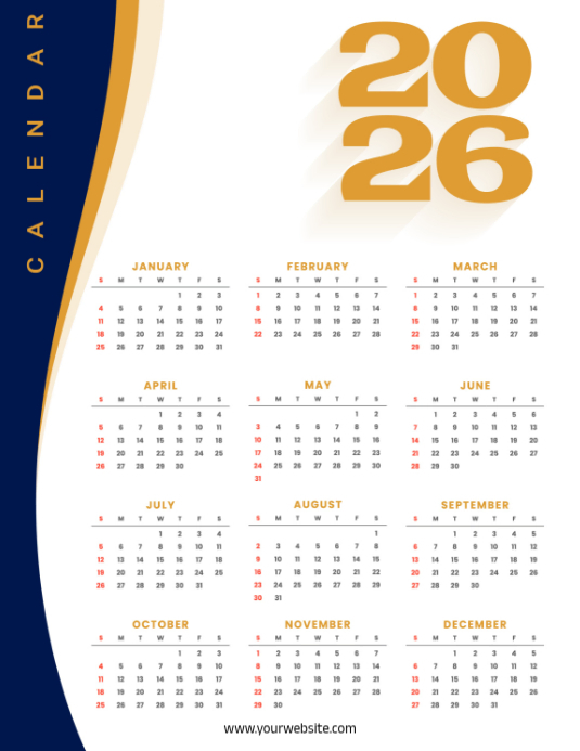 Modern calendar design Simple calendar layout Template | PosterMyWall