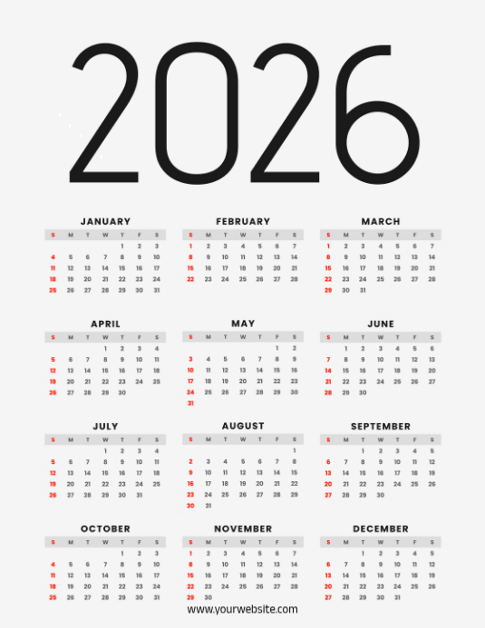 Modern calendar design Simple calendar layout Template | PosterMyWall