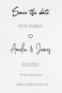Modern Calendar Save The Date Template Banner 4' × 6'