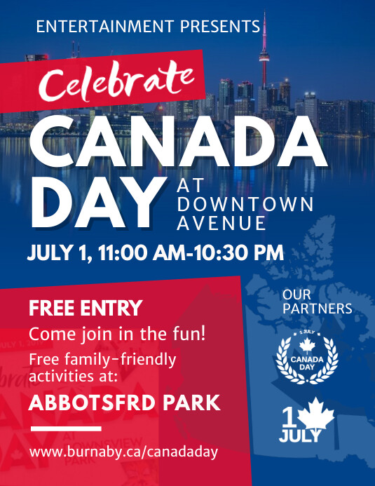 Modern Canada Day Event Flyer Template Postermywall
