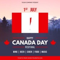 Modern Canada Day Festival Invitation Square Template Postermywall