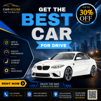 Zwart Car Rental Promotion Iphosti le-Instagram Template