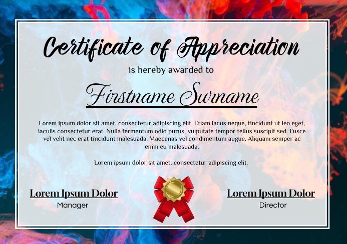 modern certificate A4 template