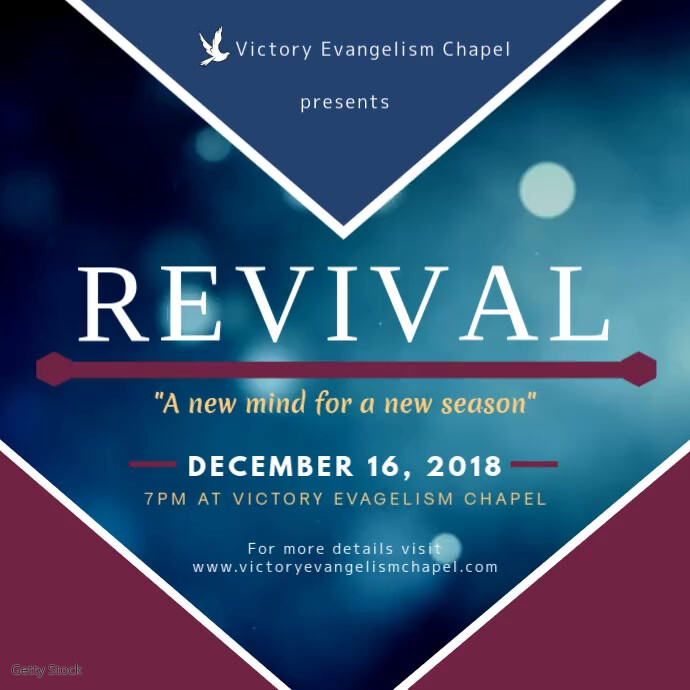Modern Chapel Revival Event Square Ad Template PosterMyWall